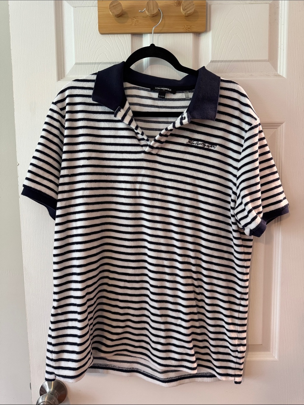 Karl Lagerfeld terry cloth shirt